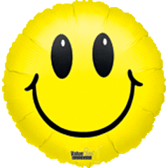 #209 Smiley Face 18in Printed Mylar