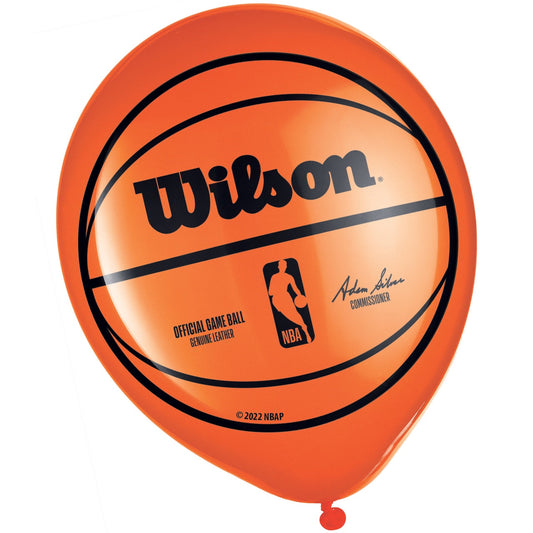 NBA Wilson Printed Latex Balloons 6ct