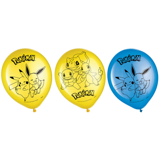 Pokemon Latex Balloons 6ct