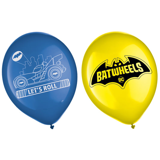 Bat Wheels Latex Balloons 6ct