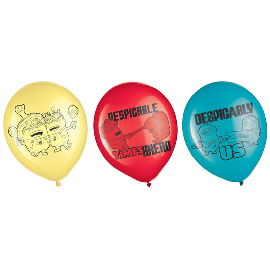 Despicable Me Latex Balloons 6ct