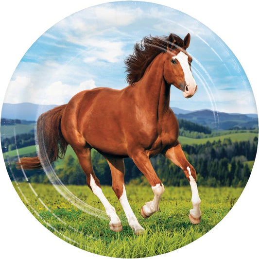 Horse and Pony 9in Plates 8ct