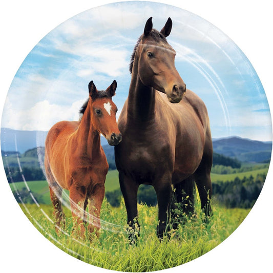 Horse and Pony 7in Plates 8ct