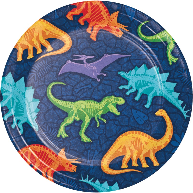 Dino Dig 7in Plates 8ct