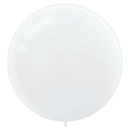 24in Helium Inflated Latex Balloon - White