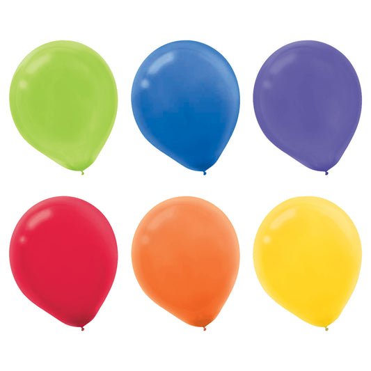 Assorted 5in Latex Balloons 50ct