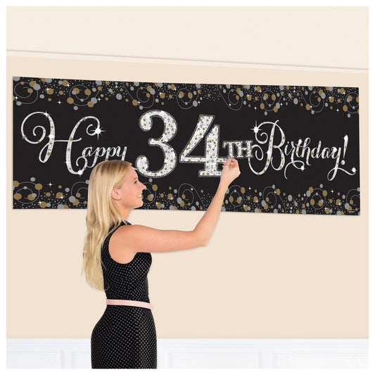 Sparkling Celebration Add-Any-Age Giant Banner Kit