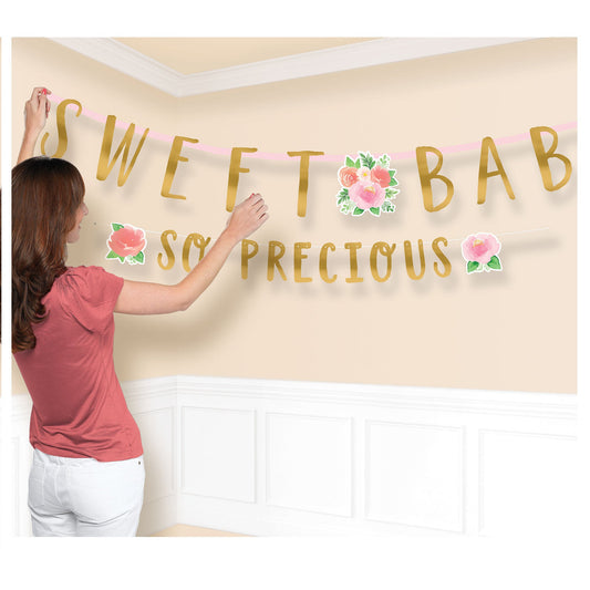 Floral Baby Jumbo Letter Banner Kit