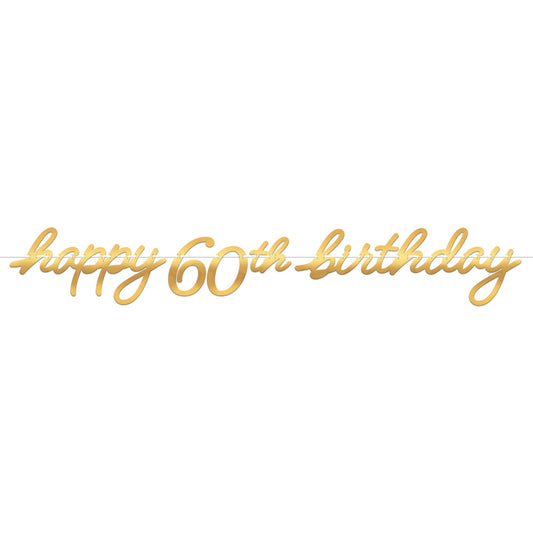 Golden Age Birthday 60th Letter Banner