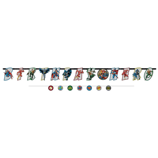 Justice League Heroes Unite Jumbo Letter Banner Kit