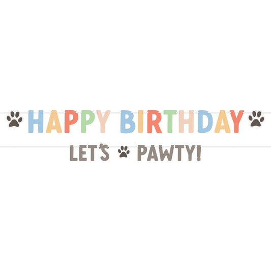 Pawsome Party Letter Banner