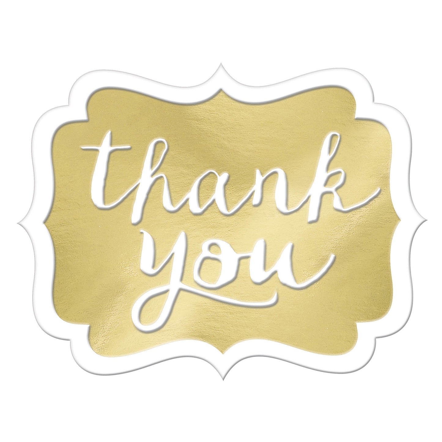 Thank You Stickers - Gold 50ct