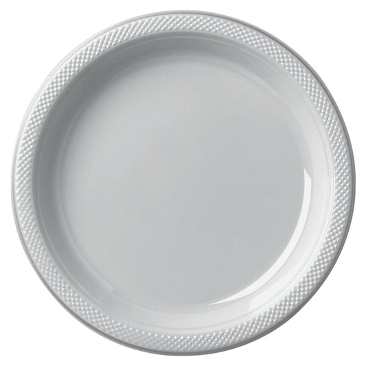 Silver 7in Plastic Plates