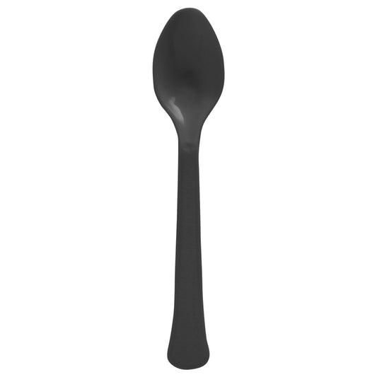 Black Plastic Spoons