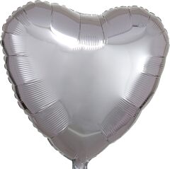 #659 Silver Heart 18in Solid Mylar