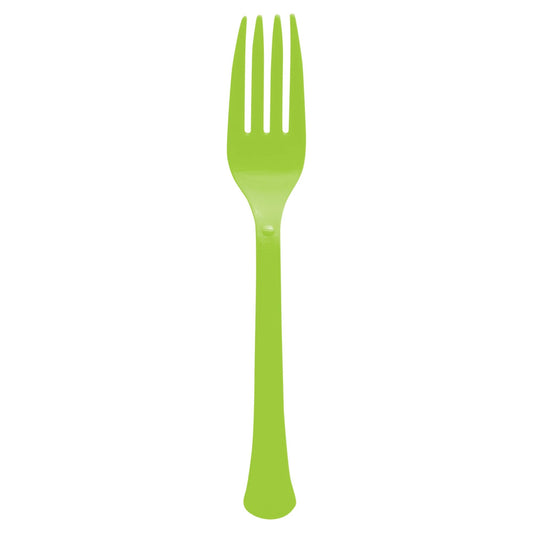 Kiwi Green Plastic Forks