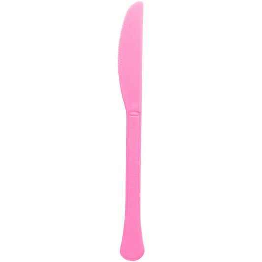 Bright Pink Plastic Knives