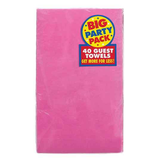 Bright Pink Guest Towels 40ct