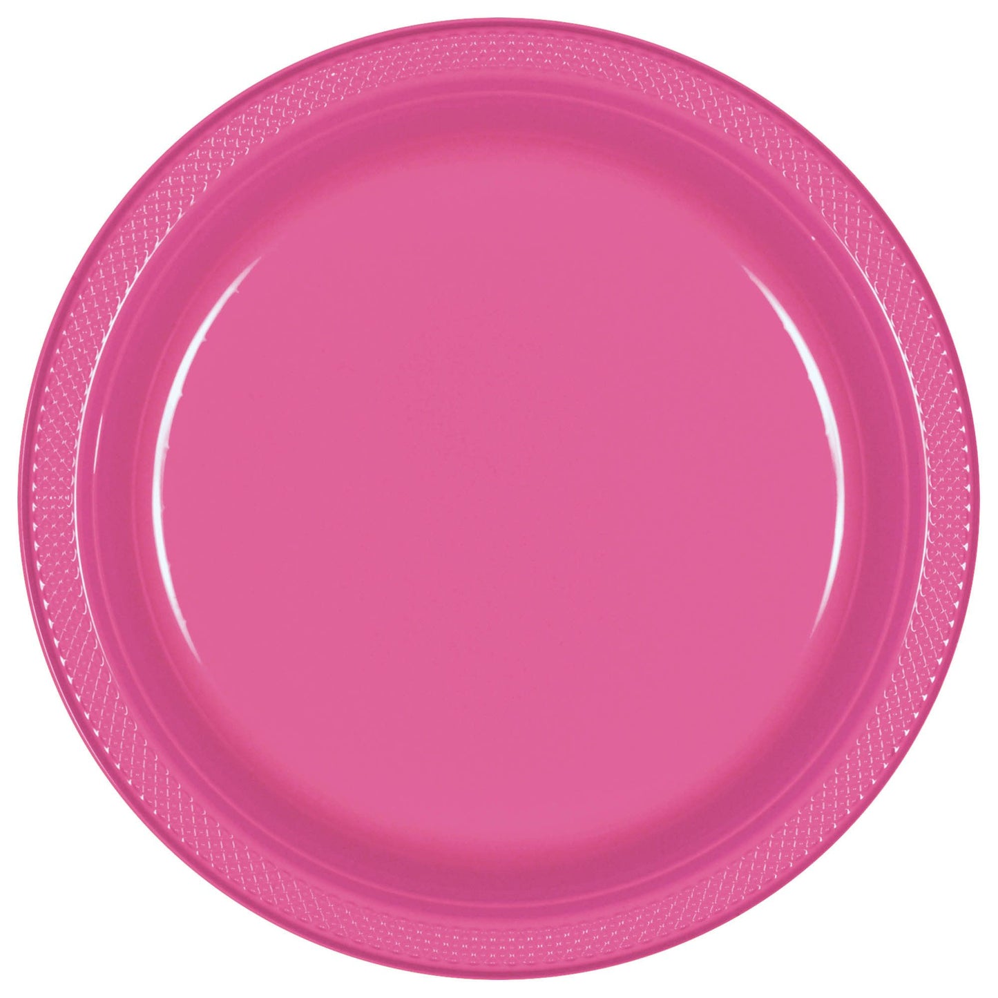 Bright Pink 10in Plastic Plates