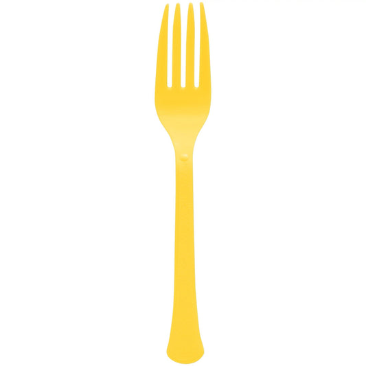 Yellow Plastic Forks