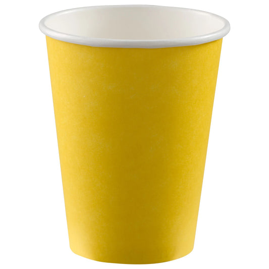 12oz Yellow Paper Cups 50ct