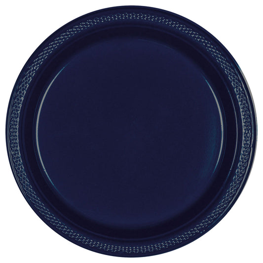 Navy Blue 9in Plastic Plates