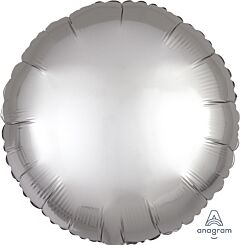 #190 Matte Silver Round 18in Solid Mylar