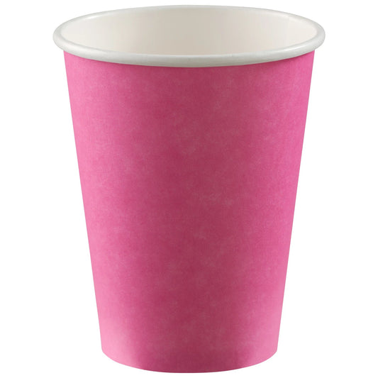 12oz Bright Pink Paper Cups 50ct