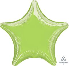 #644 Lime Green Star 18in Solid Mylar