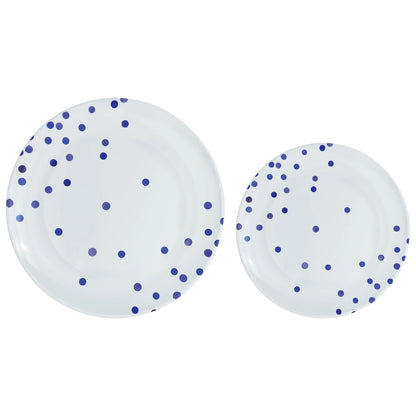 Premium Plastic Color Dots Plates 20ct