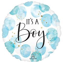 #594 It's A Boy Pastel Dots 18in Printed Mylar