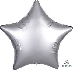 #191 Matte Silver Star 18in Solid Mylar