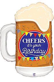 #013 Cheers Birthday Beer 29in Supershape