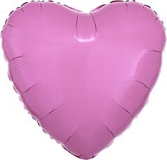 #630 Bright Pink Heart 18in Solid Mylar