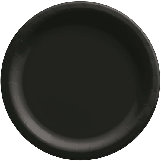 Black 9in Plastic Plates