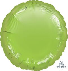 #642 Lime Green Round 18in Solid Mylar