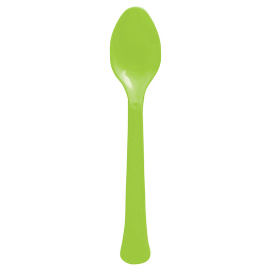 Kiwi Green Plastic Spoons