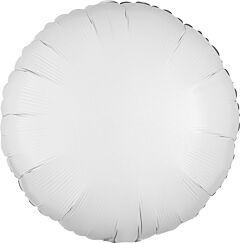 #663 White Round 18in Solid Mylar