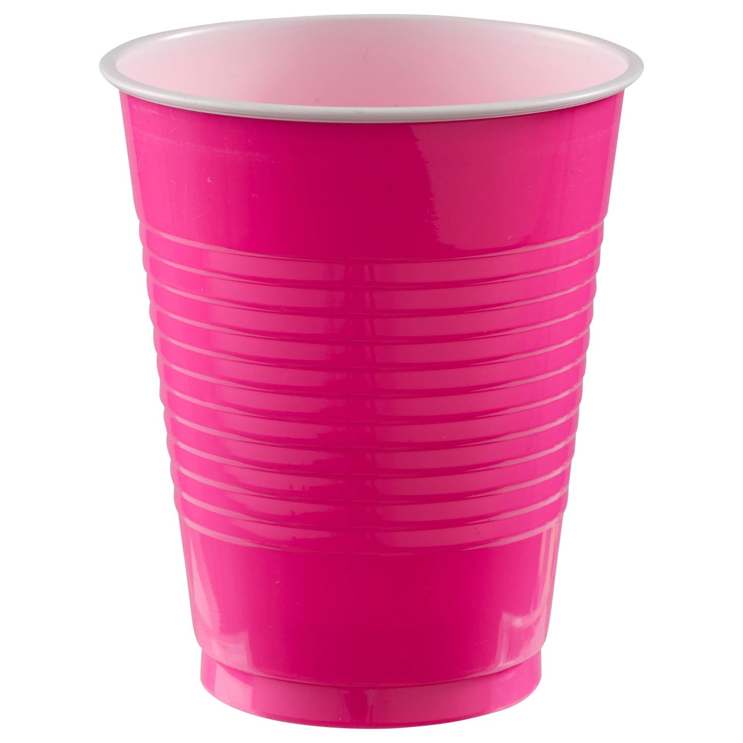 Bright Pink Plastic Cups