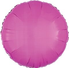 #629 Bright Pink Round 18in Solid Mylar