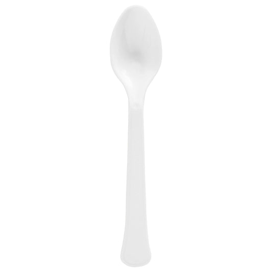 White Plastic Spoons