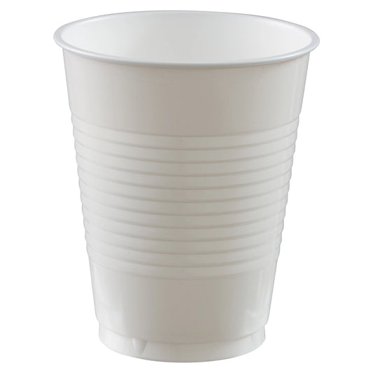 12oz White Plastic Cups 50ct