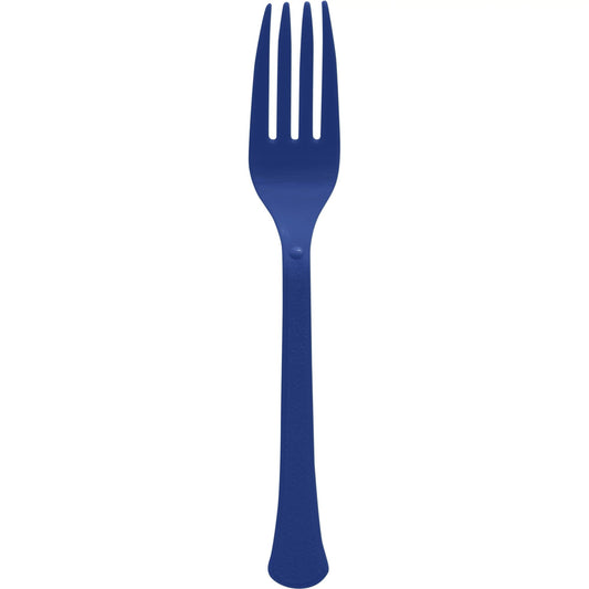 Navy Blue Plastic Forks