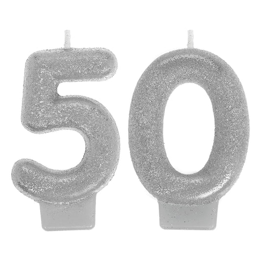 Sparkling Celebration 50 Numeral Candles