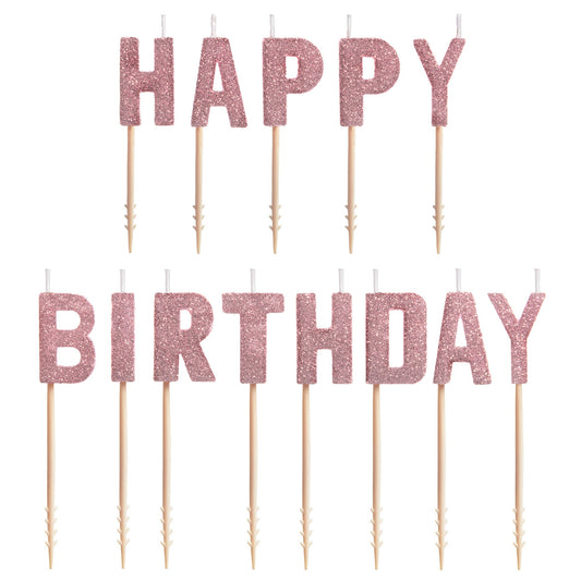 Blush Birthday Pick Candle