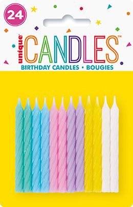 Birthday Candles - Assorted Colors 24ct