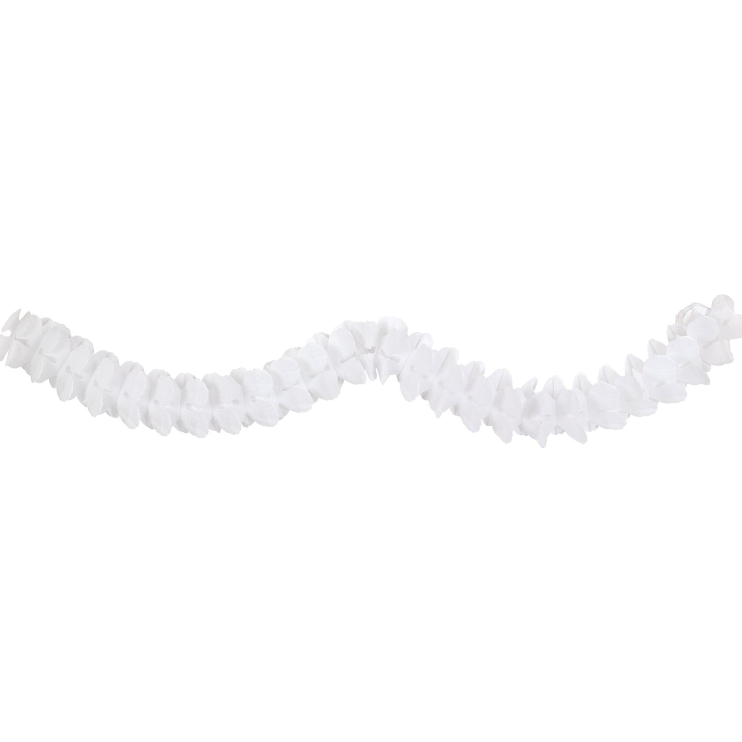 Frosty White Paper Garland, 12in