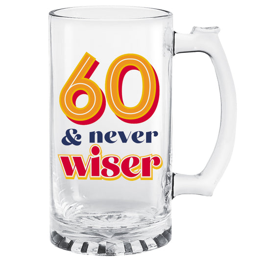 60th Birthday Glass Tankard