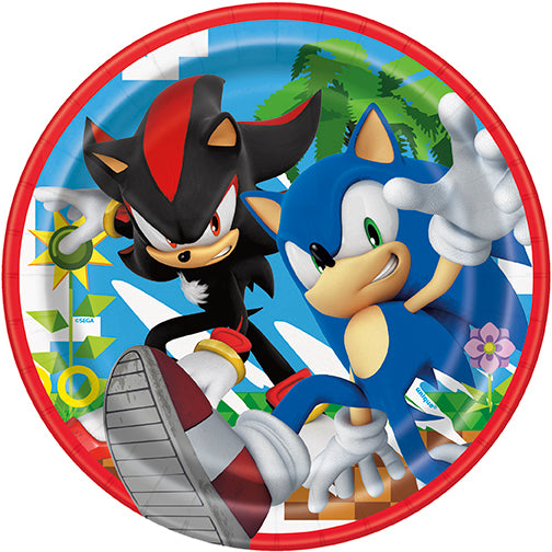 Sonic 7in Plates 8ct