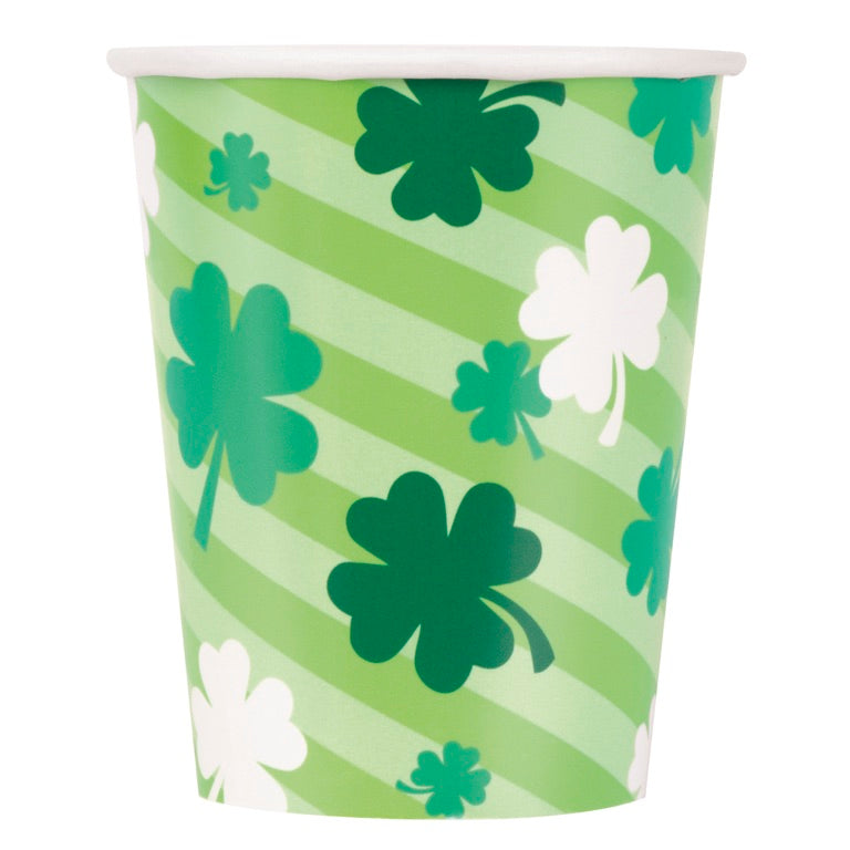 Lucky Clover 9oz Paper Cups 8ct